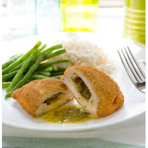 Chicken & Vegetarian Kievs And Cordon Bleu