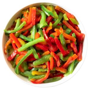 Sliced Red & Green Peppers