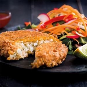 Battered Thai Style Cod and Prawn Fishcakes