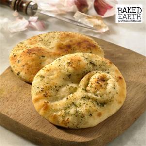 Mini Round Garlic & Coriander Naan Bread