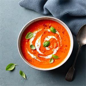 Roast Vine Tomato, Red Pepper & Basil Soup