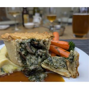 Mushroom & Spinach Pies (baked)