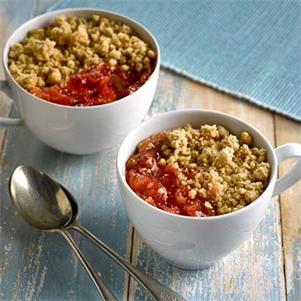 Individual Rhubarb & Apple Crumble