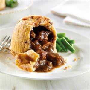 Steam Baked Steak & Kidney Suet Pudding