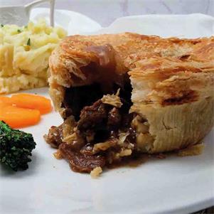 Venison, Beef, Red Wine and Cranberry Pie
