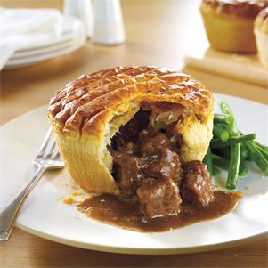 Steak Pies with a Puff Pastry Top (baked)