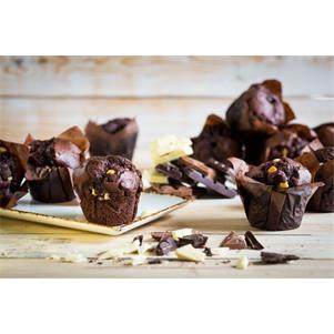 Triple Chocolate Tulip Muffin