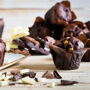 Triple Chocolate Tulip Muffin