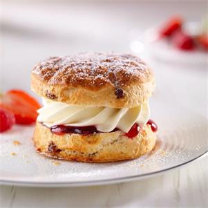 Dairy Cream & Jam Fruit Scones