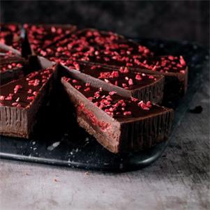 Vegan Raspberry & Chocolate Tart