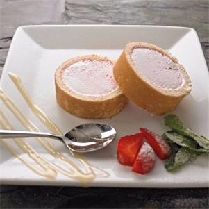 Strawberry Ice Cream Sponge Roll 13"