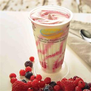 Vanilla & Raspberry Ripple Ice Cream Sundae