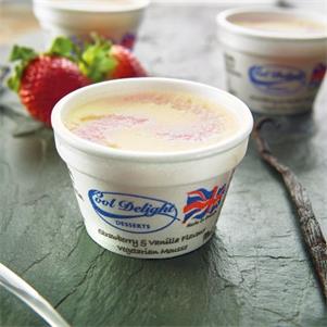 Strawberry & Vanilla Vegetarian Frozen Mousse Eco Tubs