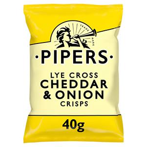 Pipers Cheddar + Onion  24X40g