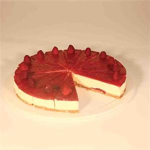 Pre-Cut White Chocolate & Raspberry Cheesecake