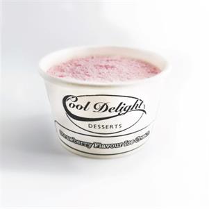 Strawberry Ice Cream in Eco Tubs